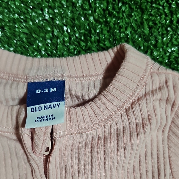 Old Navy Blush Baby Footie One Piece - Picture 3 of 5